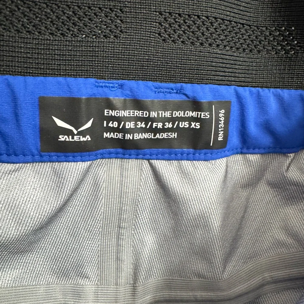 Salewa Ortles 3L Powertex Waterproof Alpine Ski Shell Pants Women XS Blue / NWOT